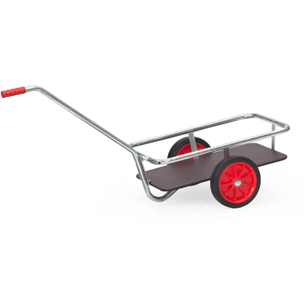 Fetra Handtrekwagen 6091V - massief rubber - verzinkt