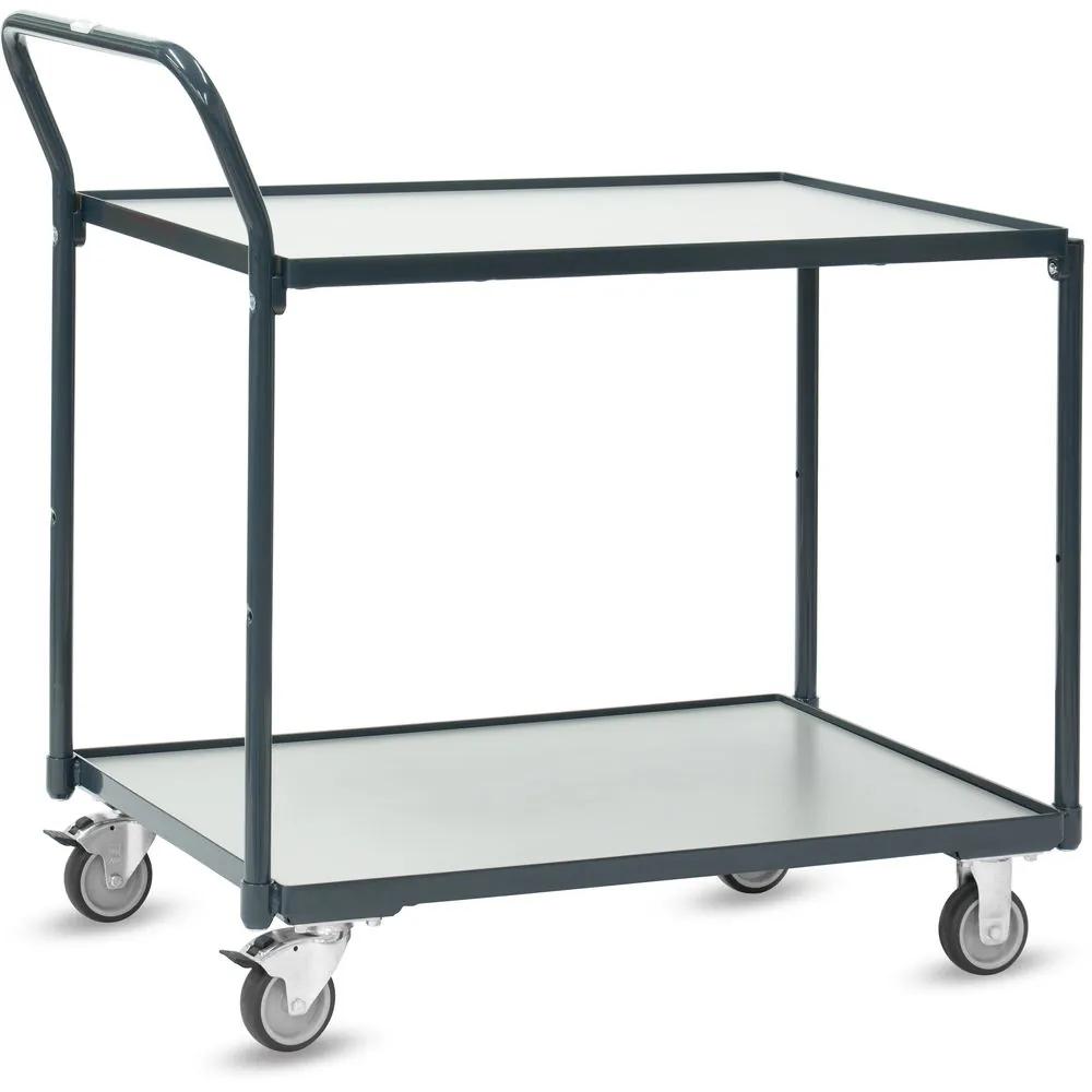 FETRA Servante 200 kg, 2 plateaux avec barres de poussée