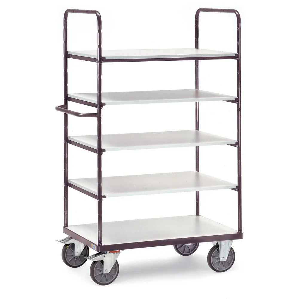 [9343] FETRA Chariot haut ESD, 5 plateaux et 2 ridelles