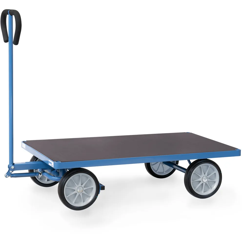[4001V] Fetra Handtrekwagen 4001V met platform - massief rubber
