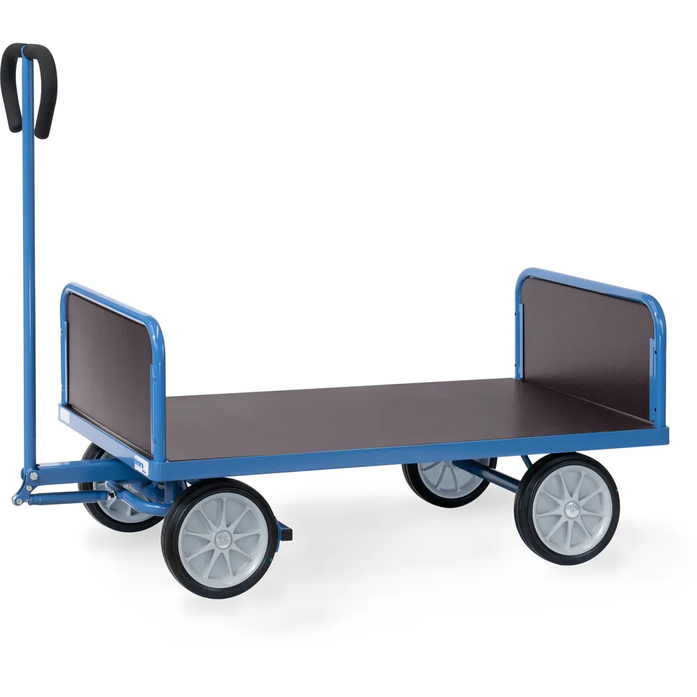 Fetra Handtrekwagen 4022V met 2 kopwanden-massief rubber