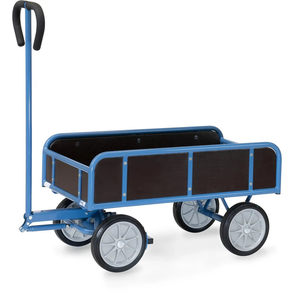 Fetra Handtrekwagen 4122V met 4 wanden - massief rubber