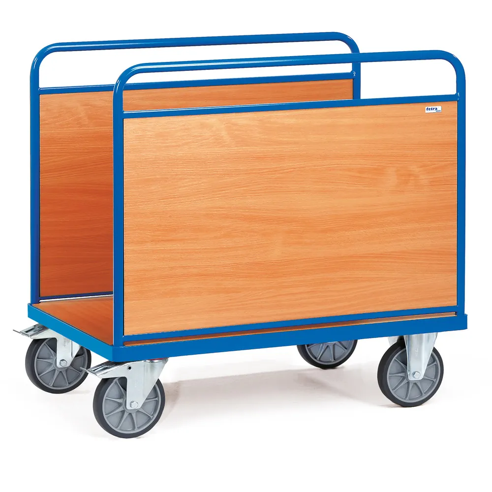 FETRA Chariot à ridelles latérales bois