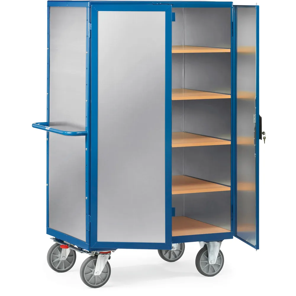 FETRA Chariot fermé, revêtement alu avec serrure