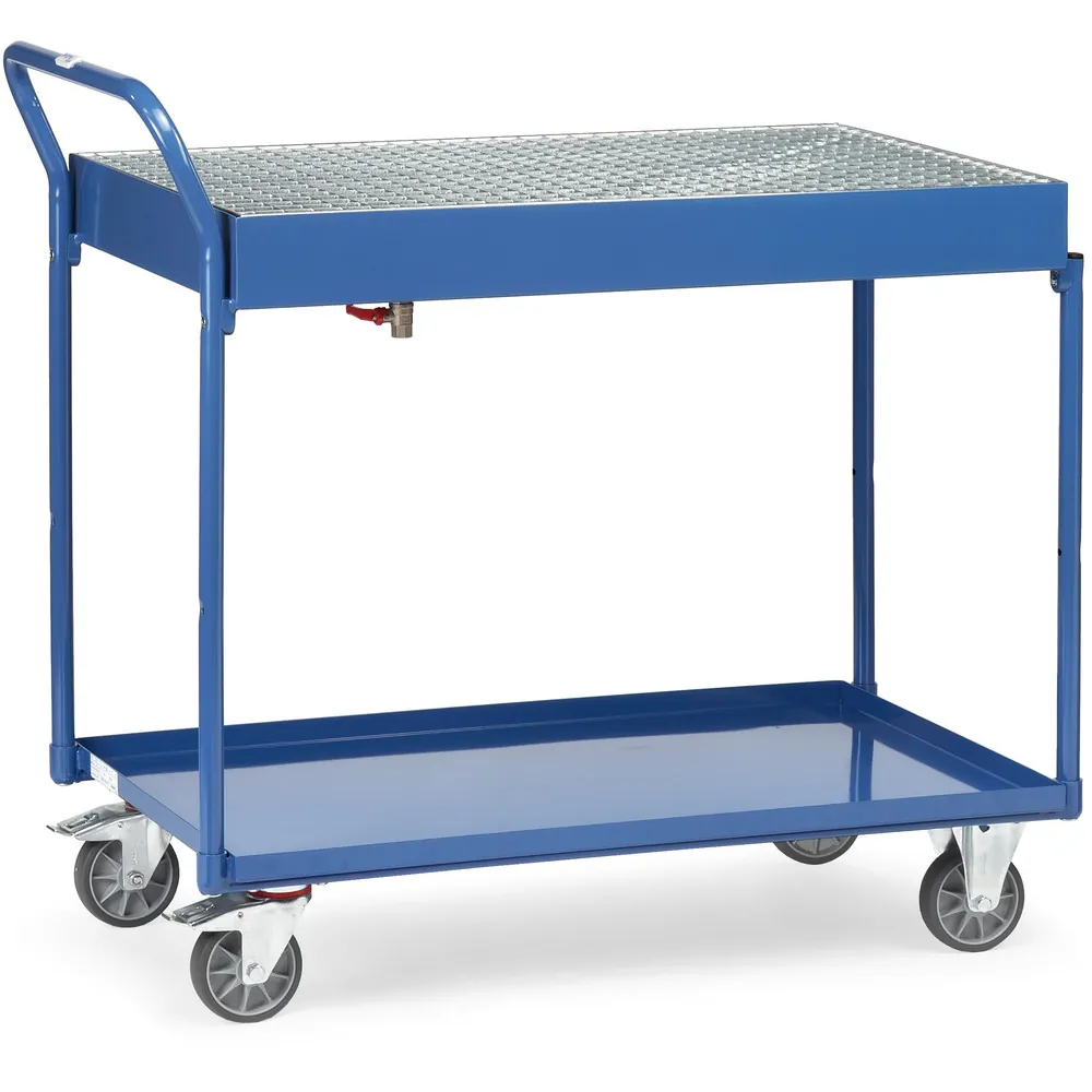 FETRA Chariot tôlé avec bac étanche et robinet