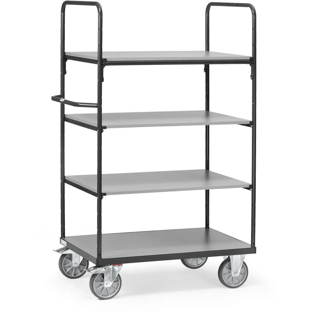 [8301-7016] FETRA 8301-7016 Chariot haut 4 plateaux, 2 ridelles ouvertes